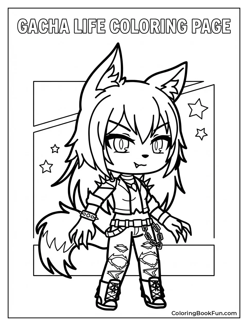 Fierce Wolf Girl with Ears