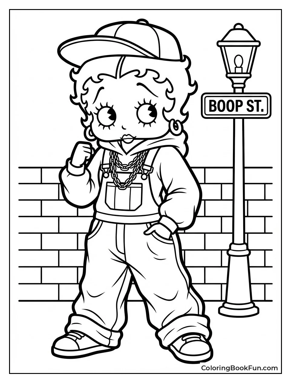 Gangsta Betty Boop Strikes Tough Pose