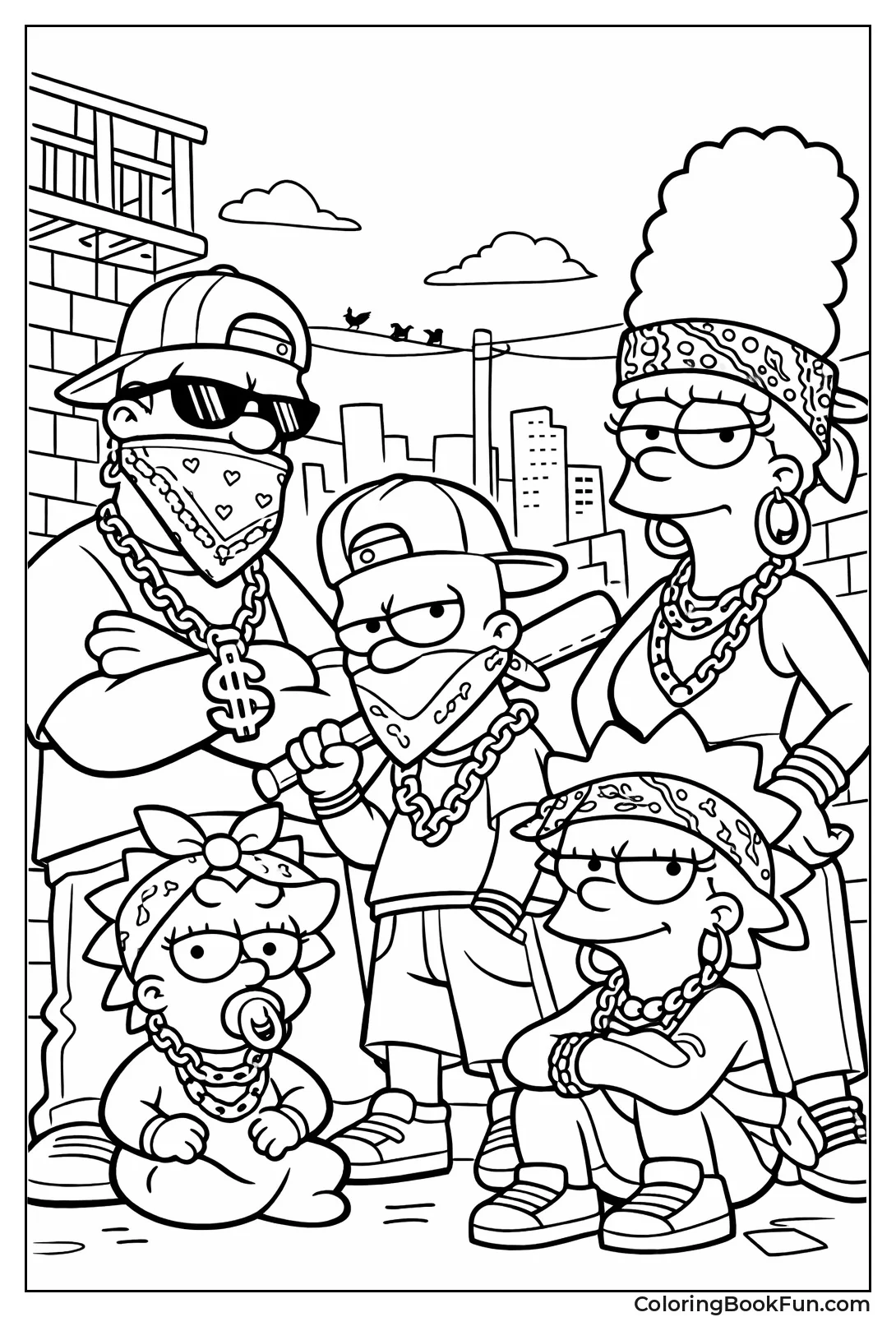 Gangsta Simpsons Strike Poses