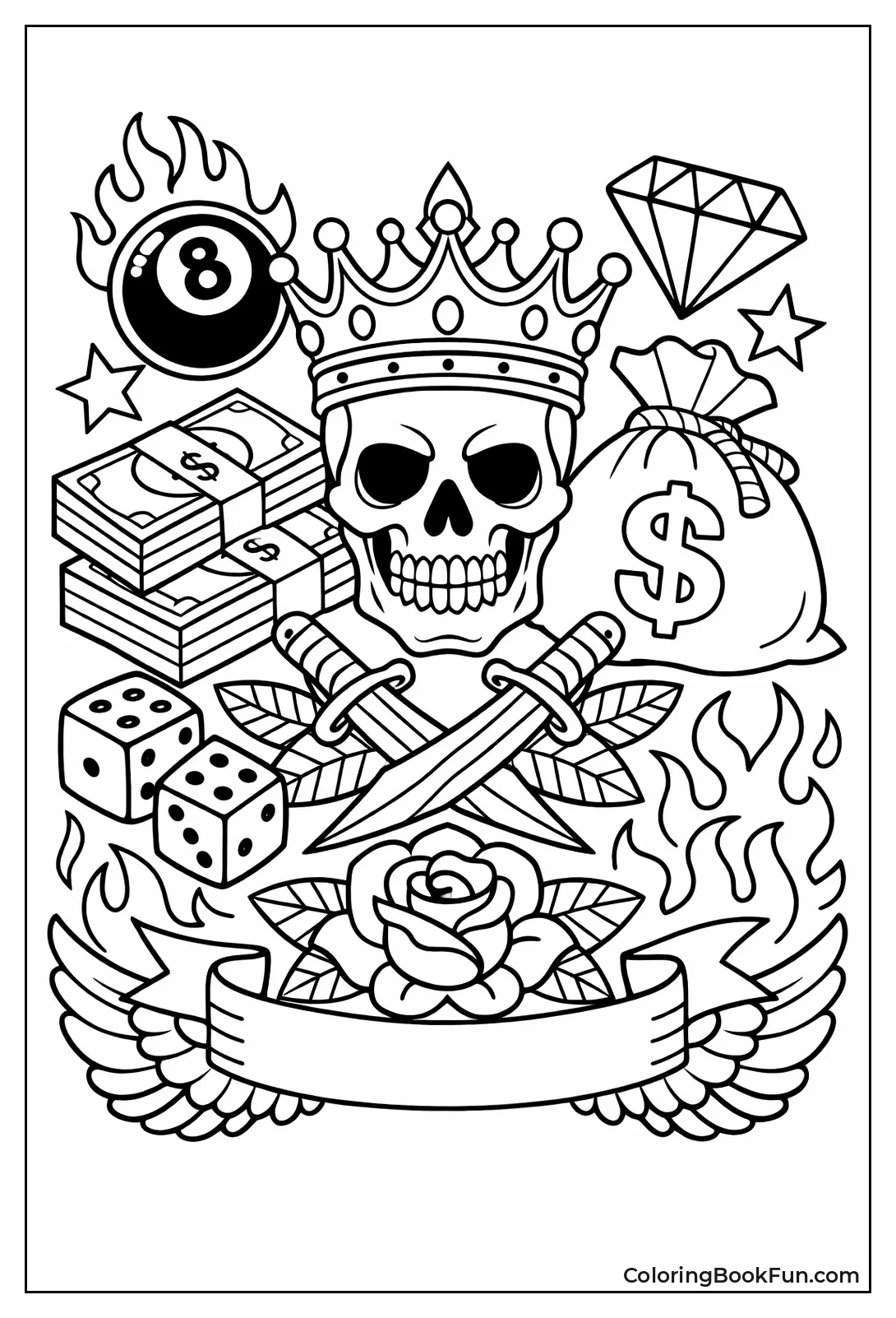 Crowns with Money Tattoos