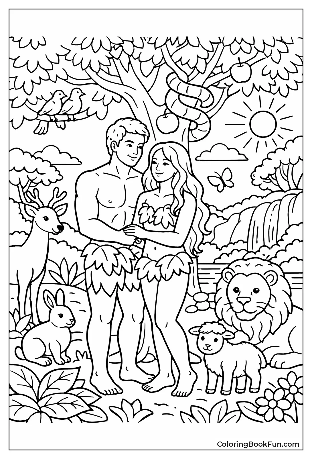 Adam and Eve Holding Hands