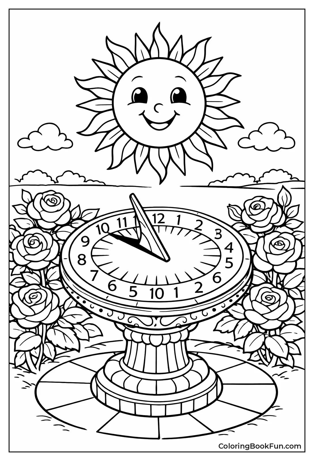 Sundial Shadow in Garden