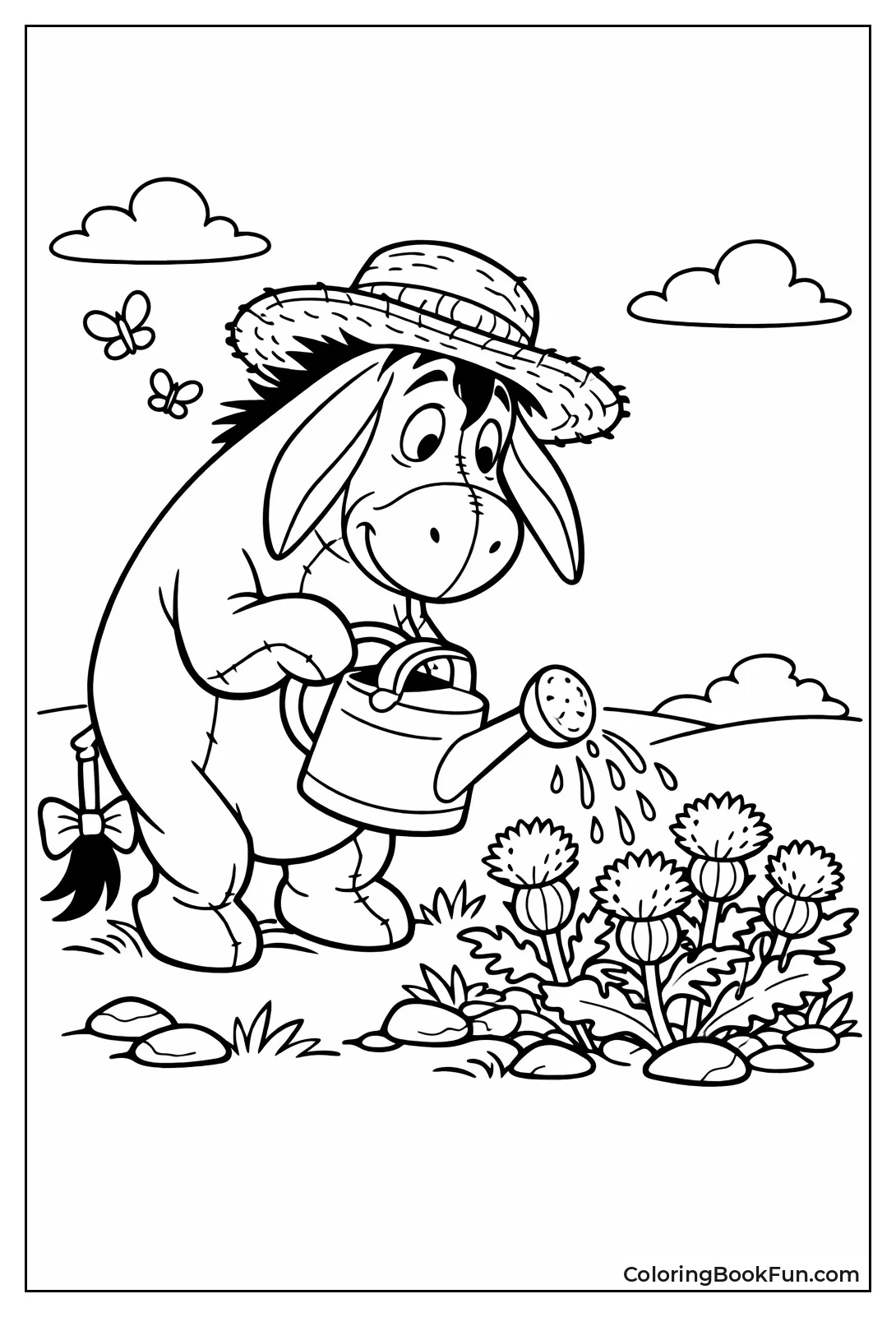 Eeyore Waters Thistles Garden