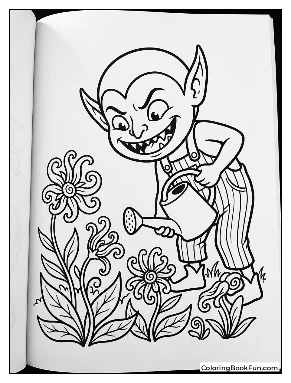 Gardener Labubu Waters Flowers