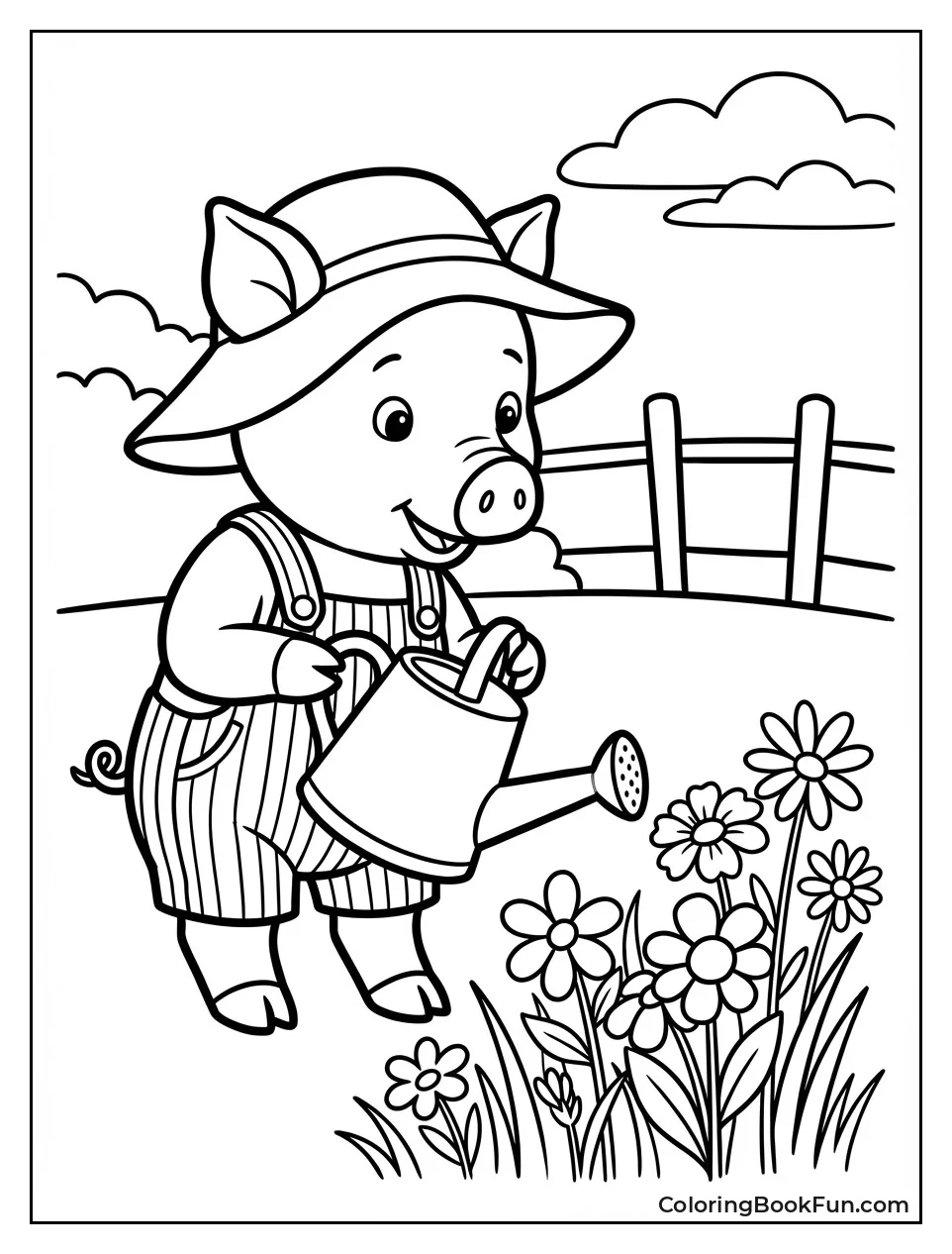 Piglet Waters Pretty Flowers