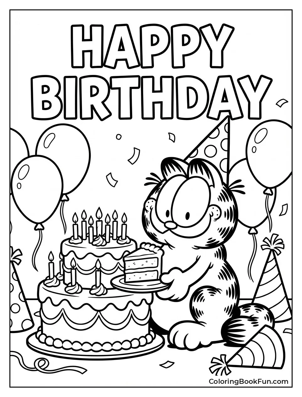 Garfield Celebrates with Cake