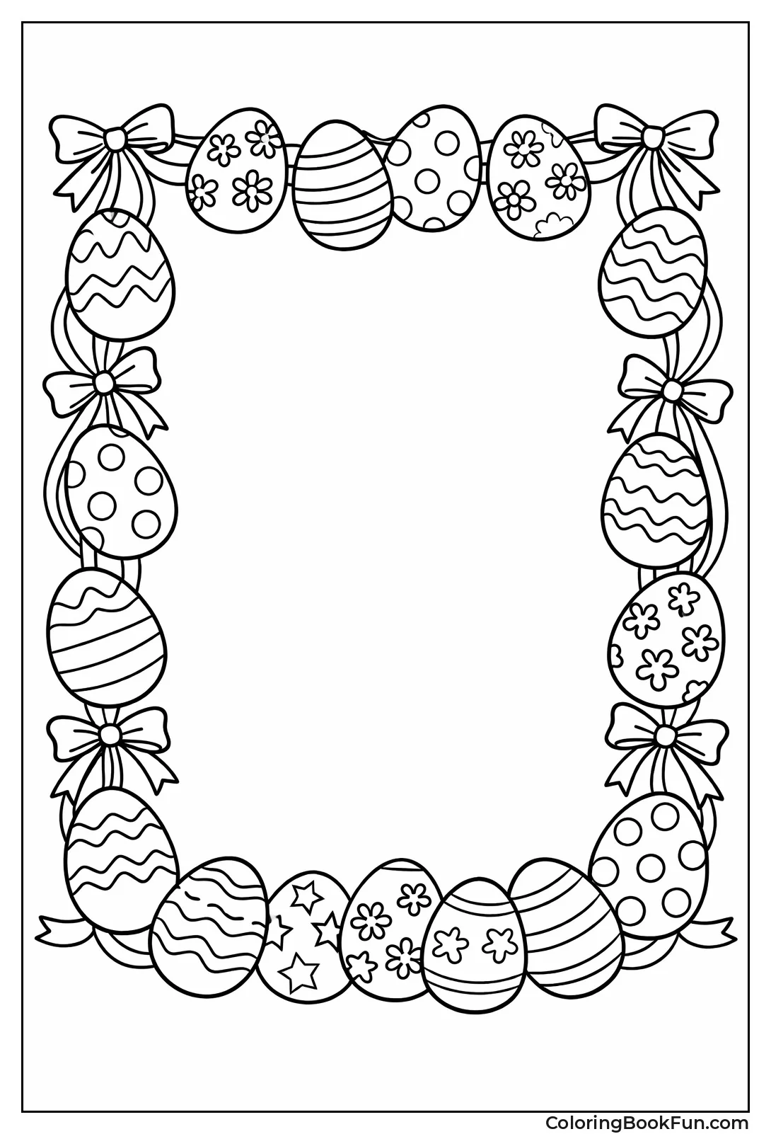 Garland of Connected Easter Eggs