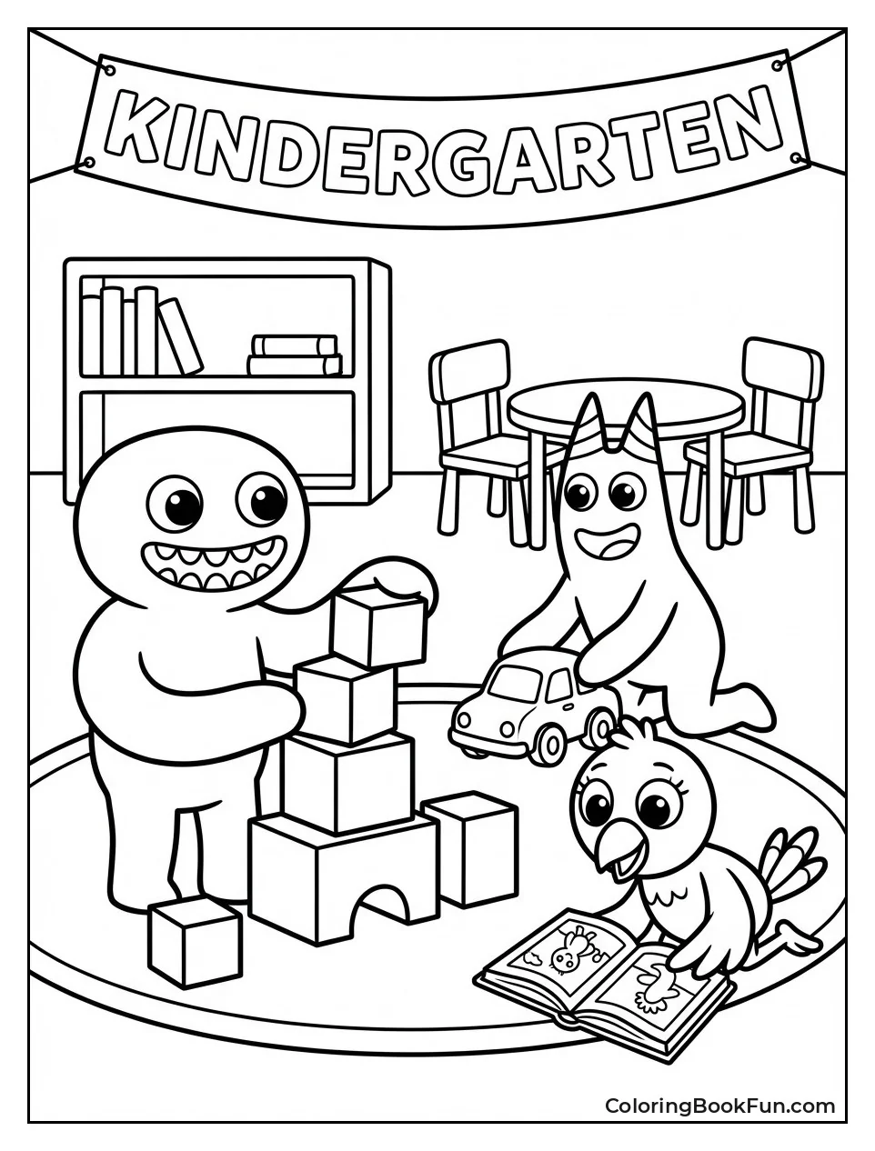 Monsters Play with Blocks