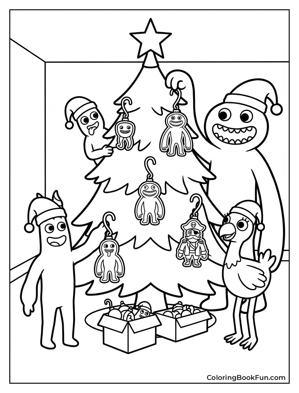 Monsters Decorate Tree