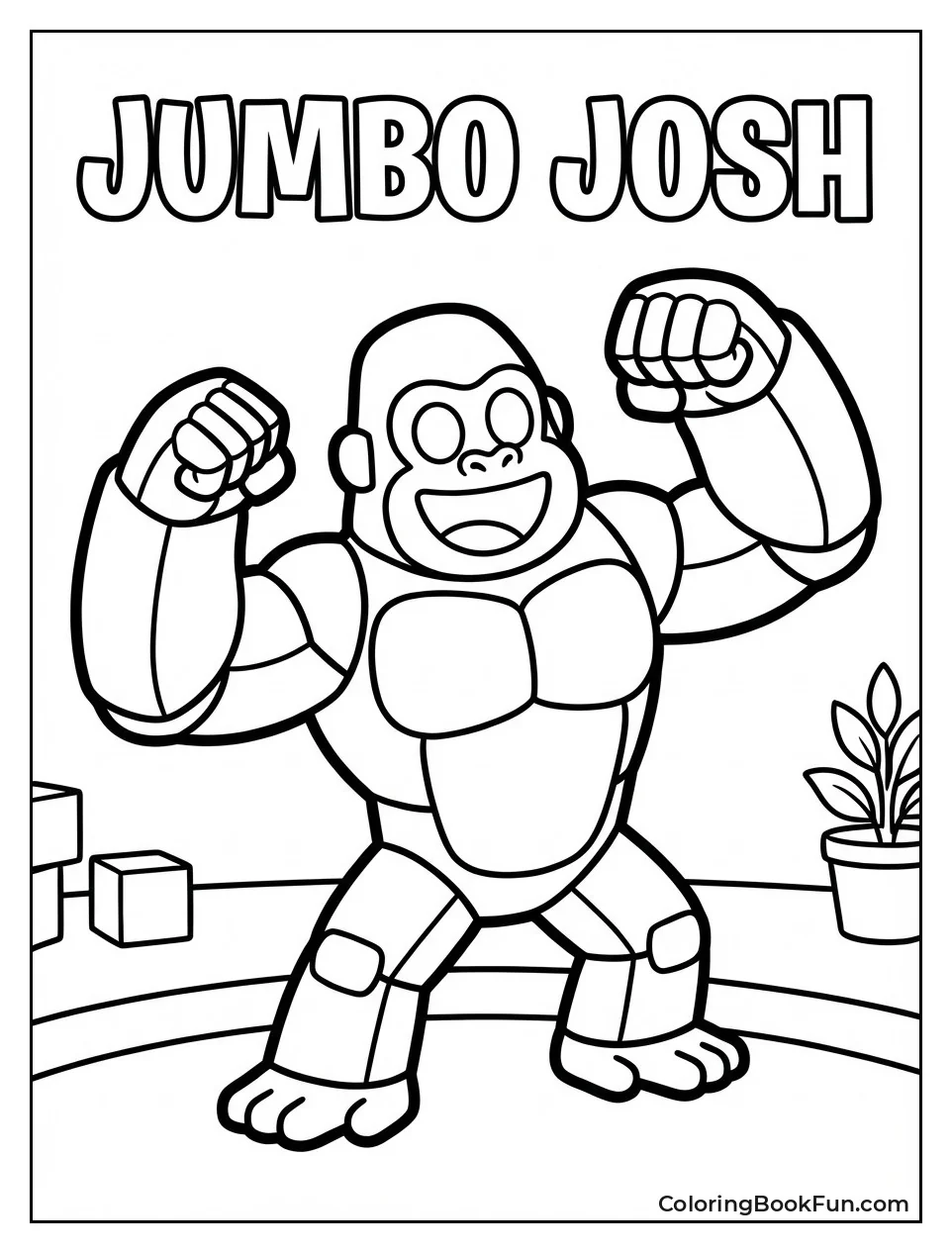 Jumbo Josh Flexes Arms