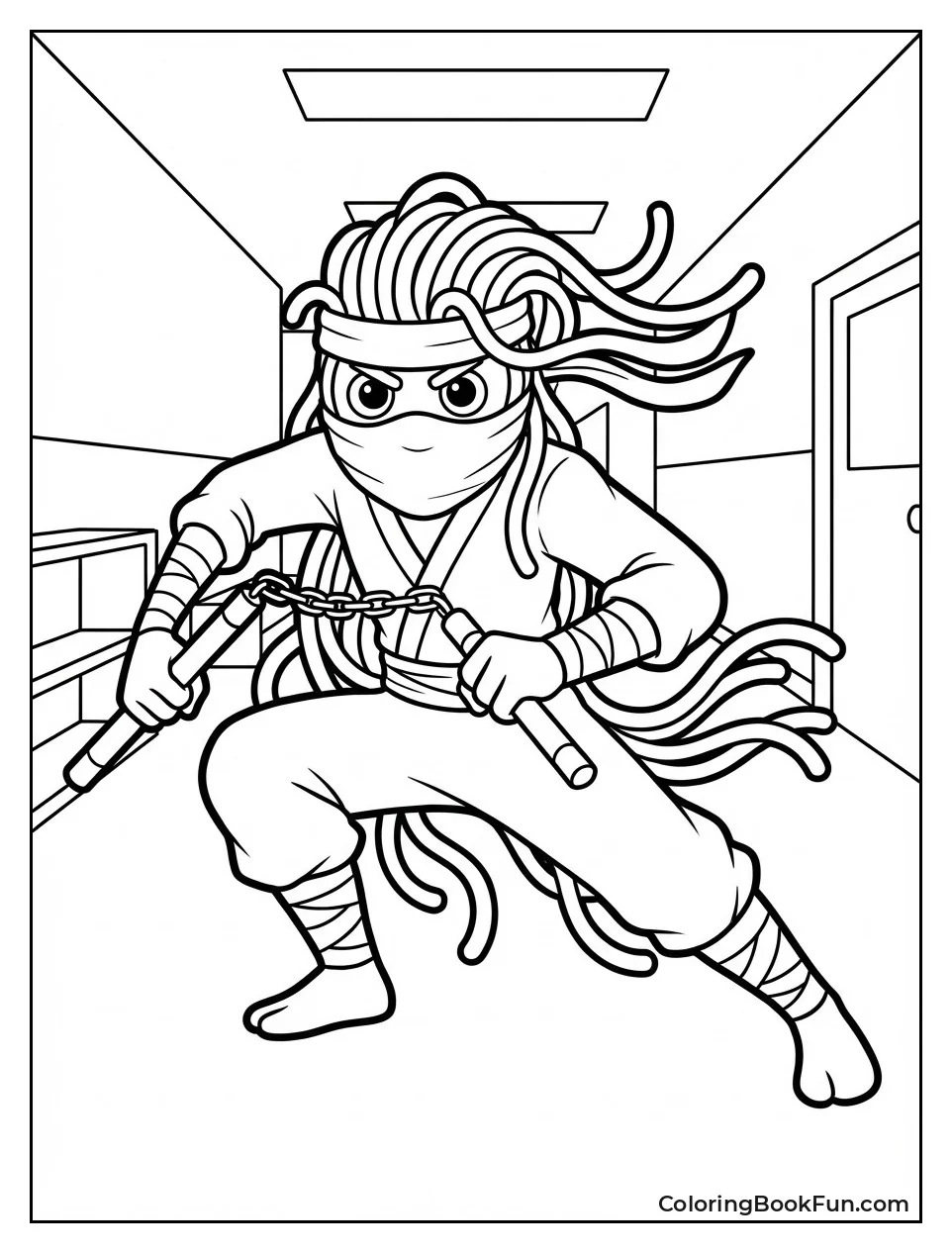 Ninja Noodles in Stealth Pose