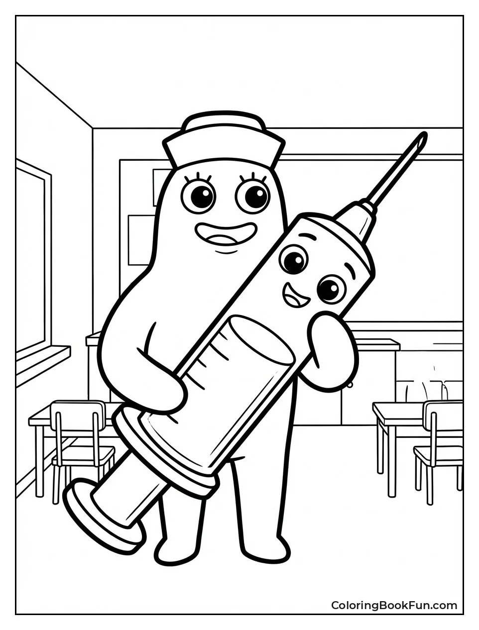 Syringeon Holds Big Syringe