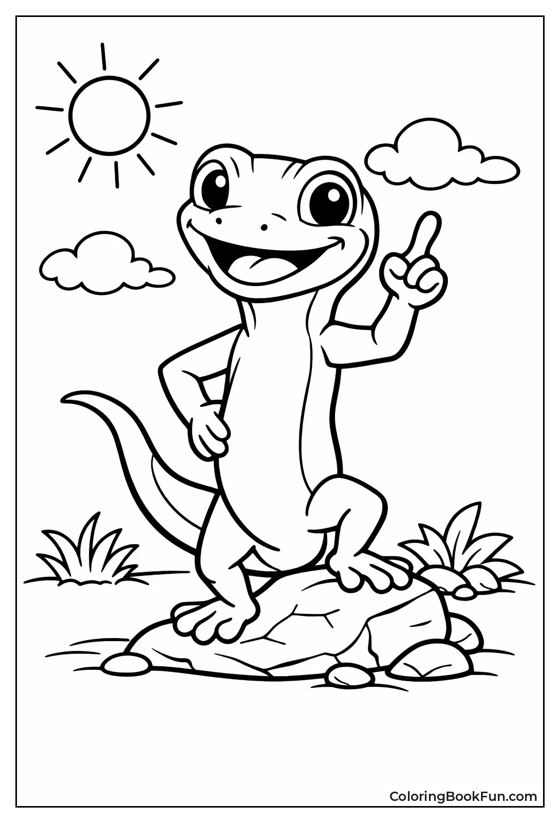 Cheerful Geico Gecko Smiles