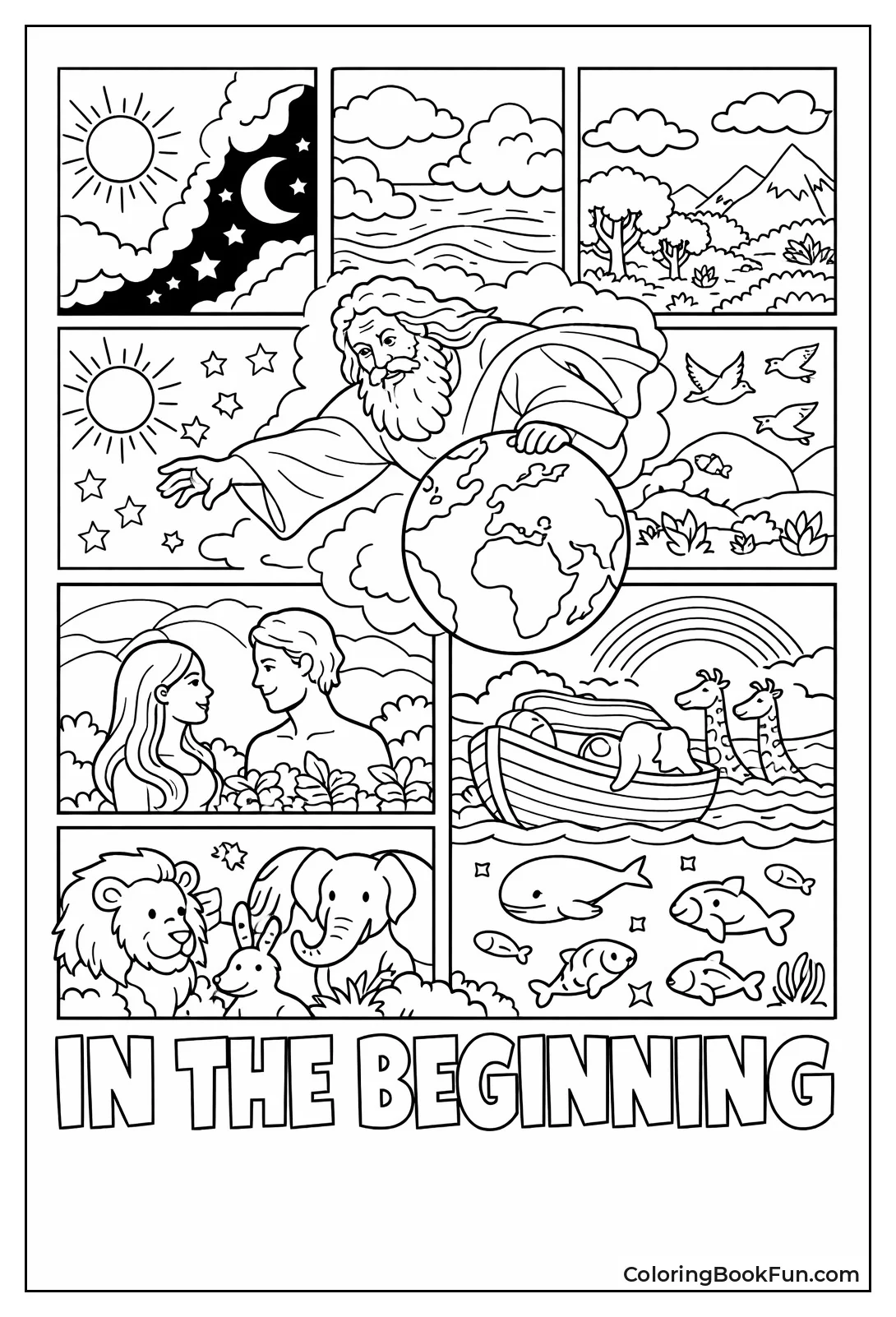 God Creating Birds and Fish