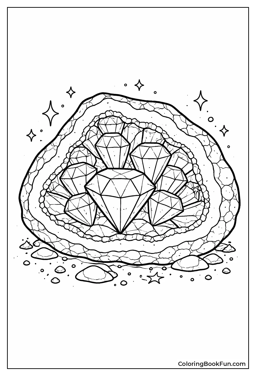 Geode Slice Crystal Diamond