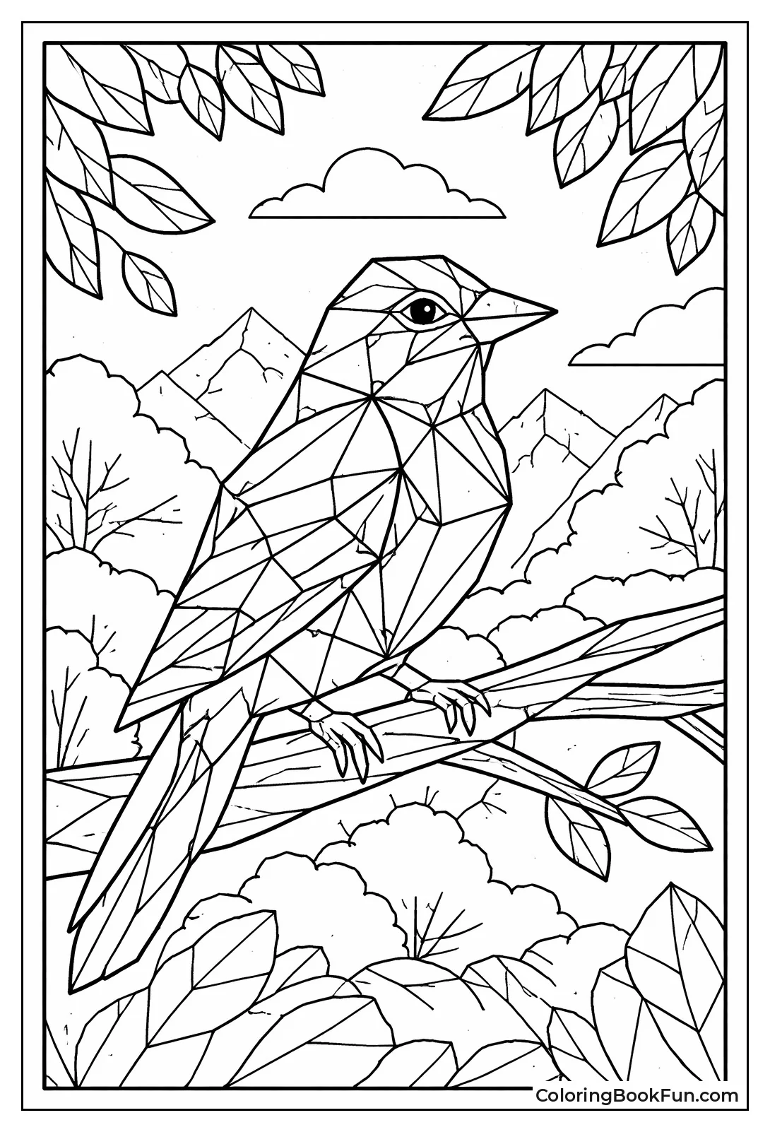 Geometric Low-Poly Bird