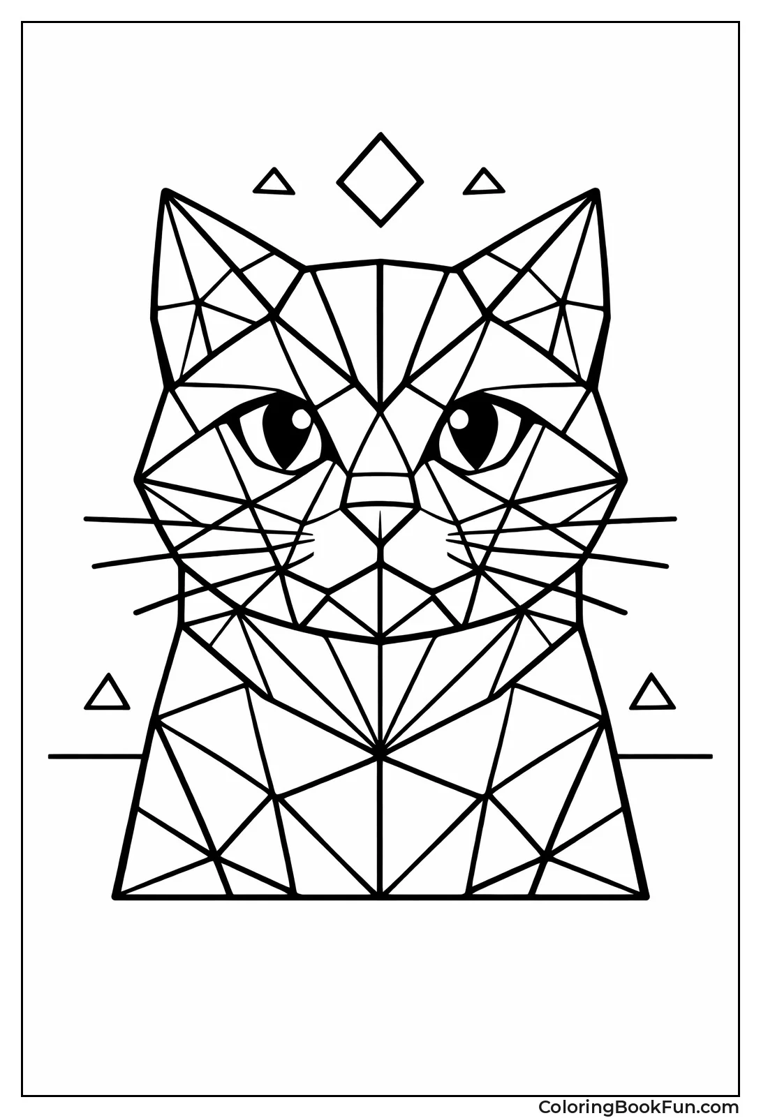 Geometric Cat Face Portrait