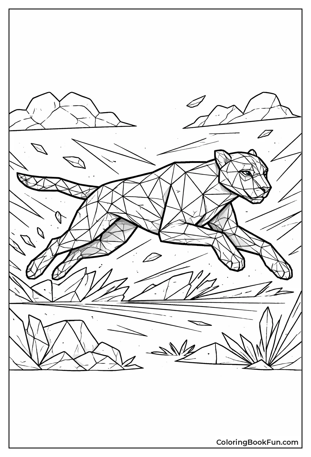 Geometric Running Cheetah