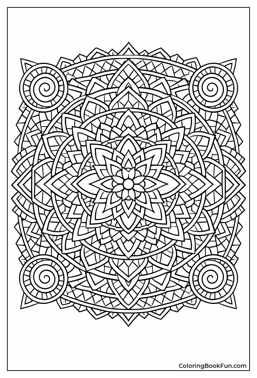 Layered Mandala with Tiny Swirls