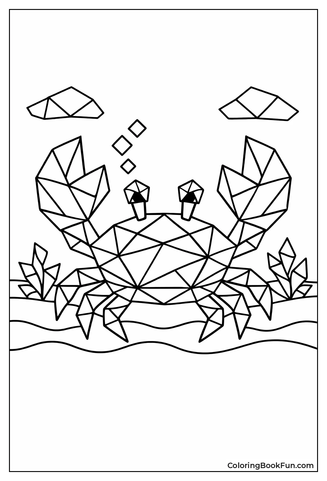 Geometric Shapes Crab Design
