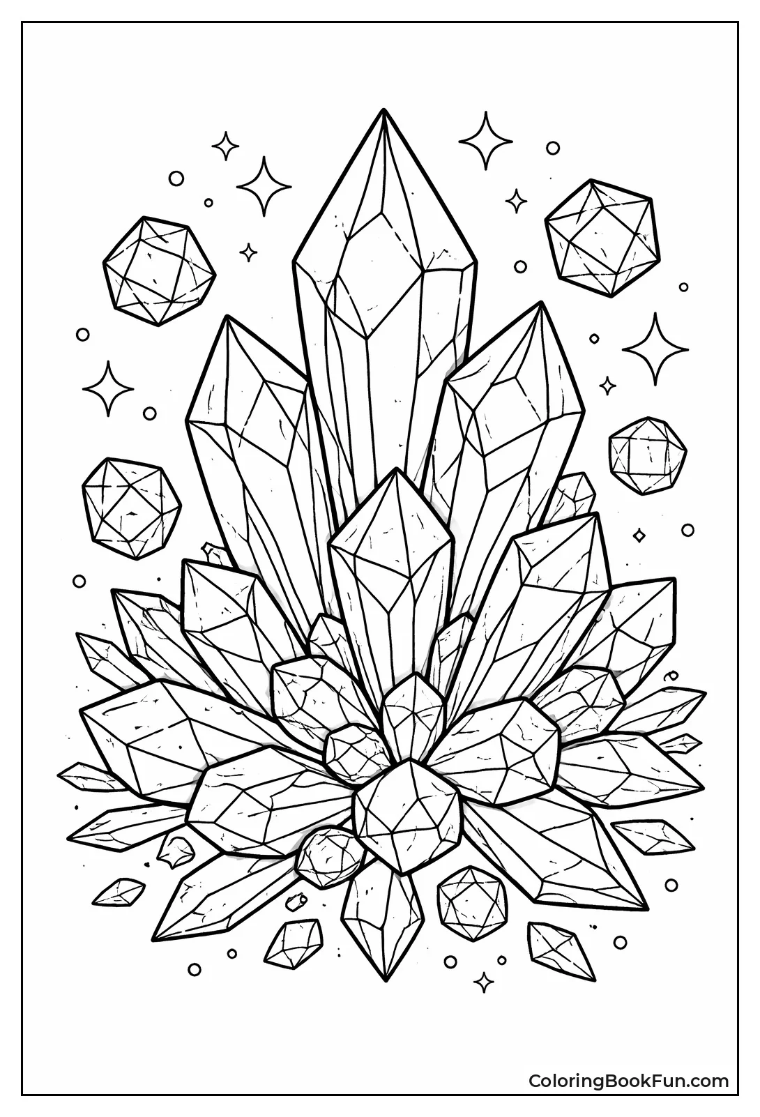 Crystal Shines with Polyhedron Faces