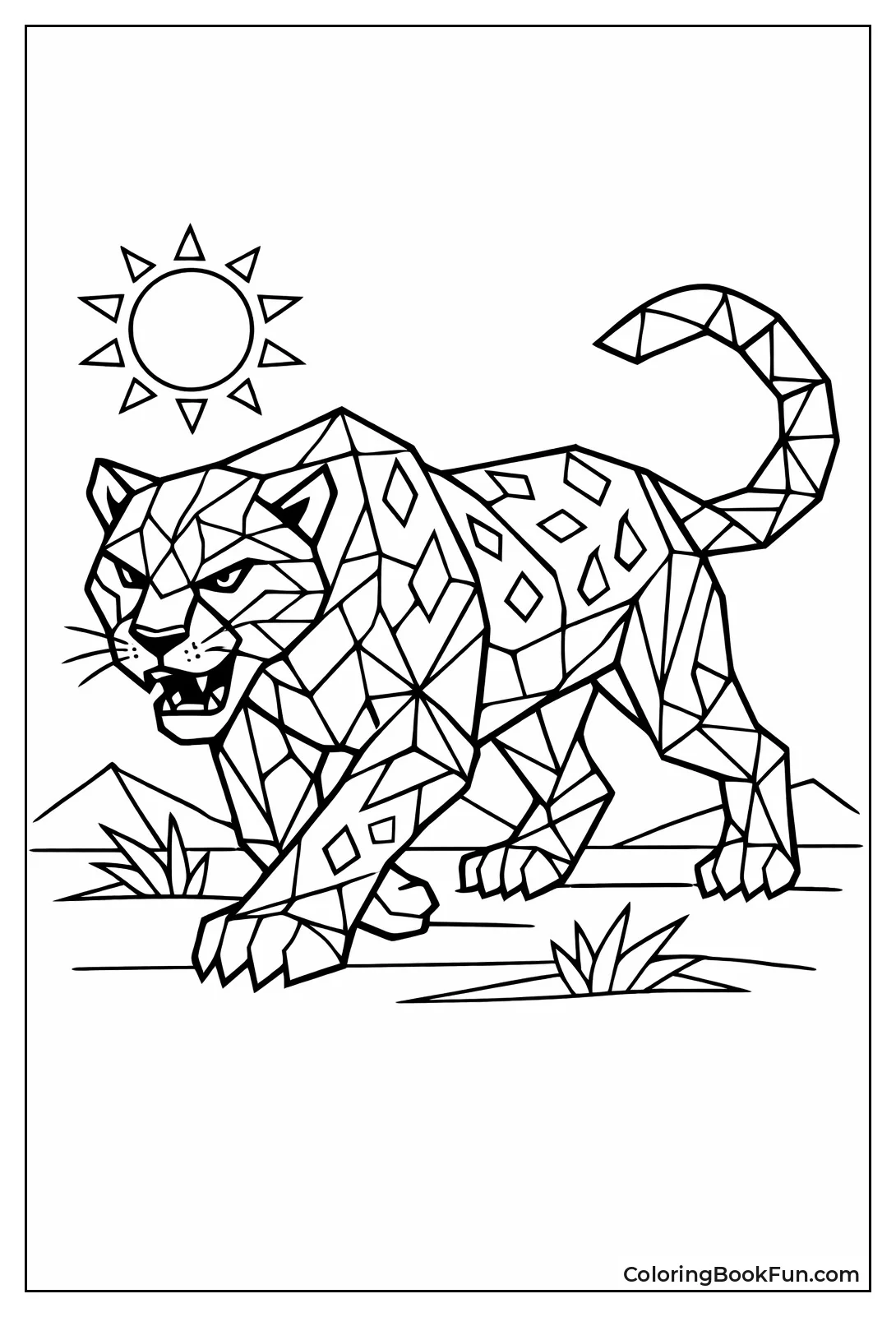 Geometric Shape Leopard Design