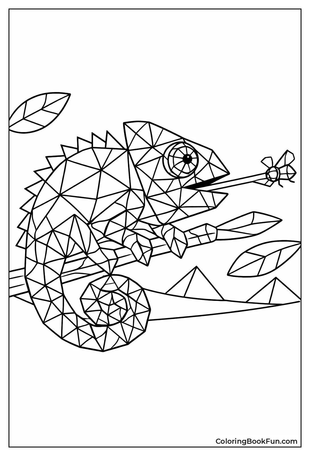 Geometric Triangle Chameleon Shape