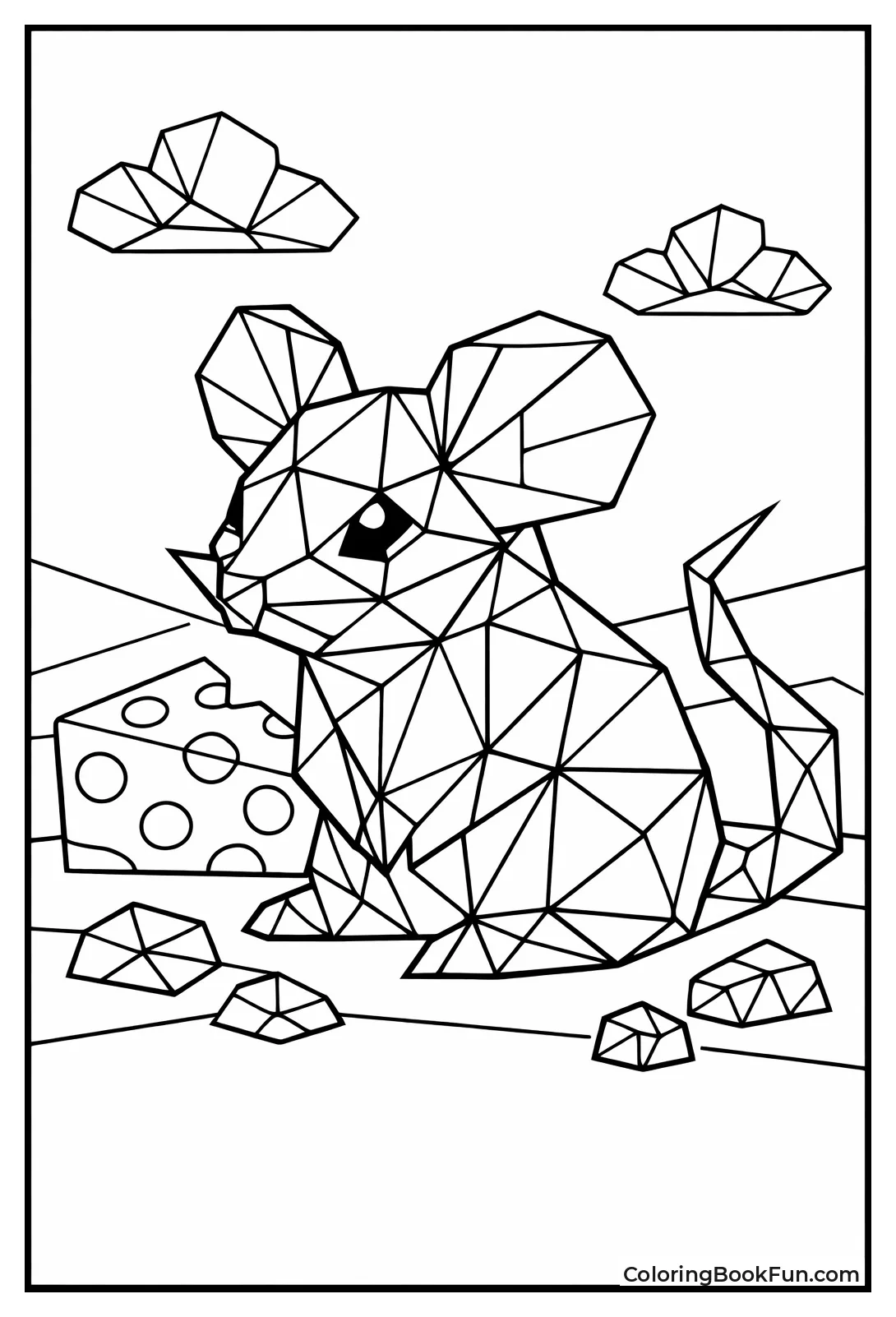 Geometric Low-Poly Mouse