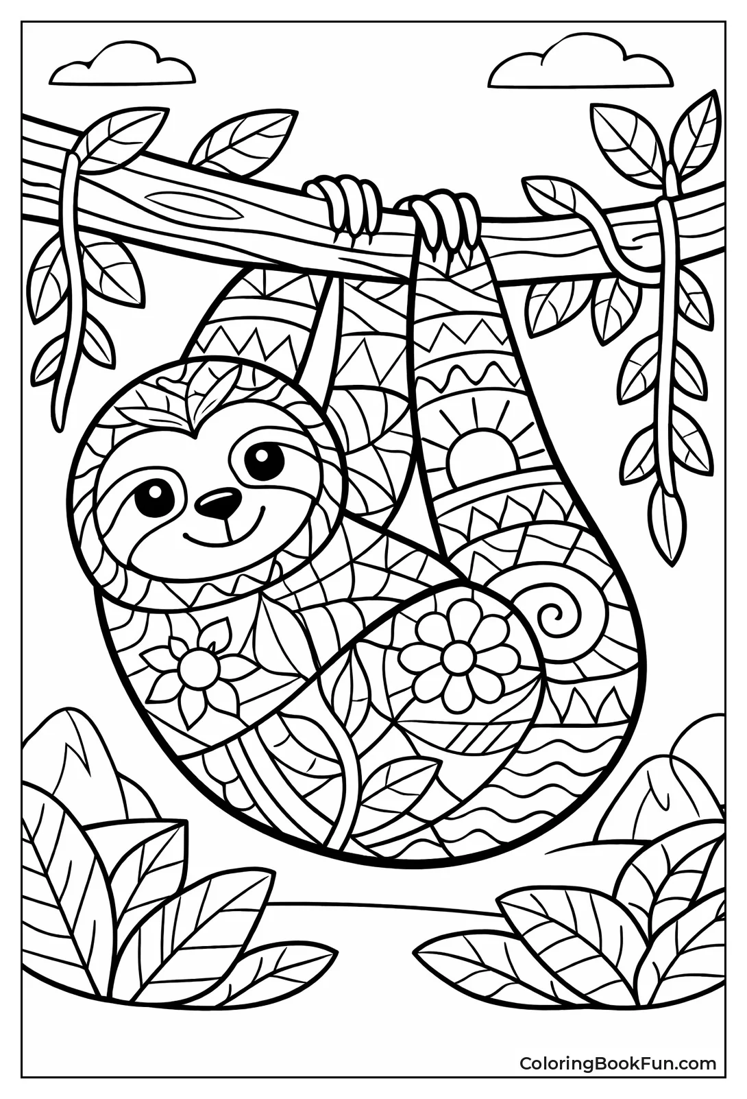 Geometric Sloth Body Design