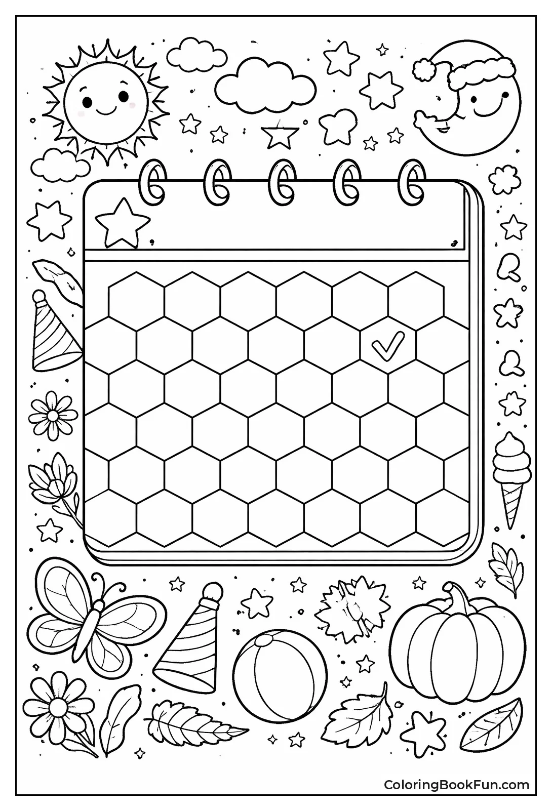 Shapes Tessellate into Calendar Grid