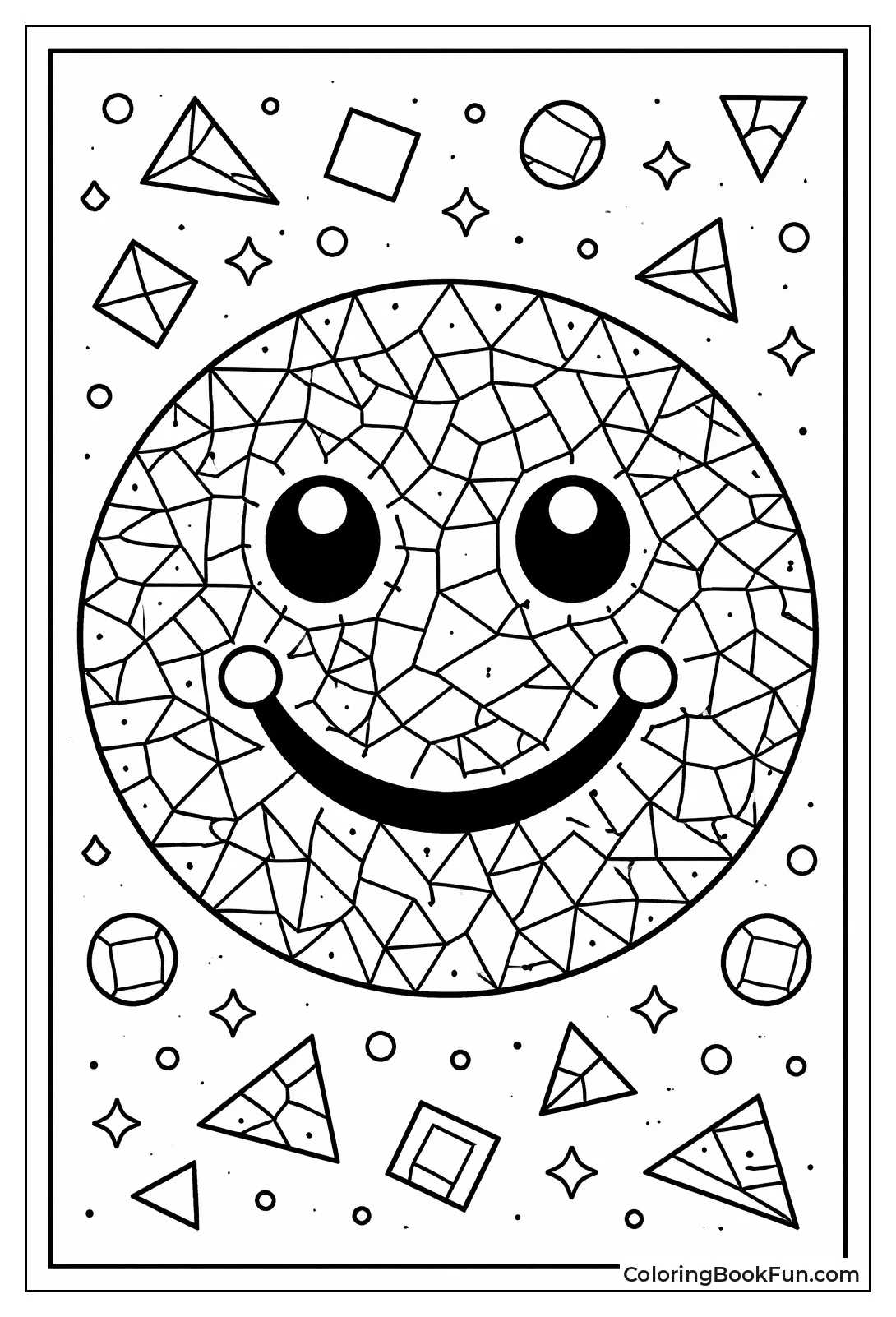 Geometric Shapes Smiley Art