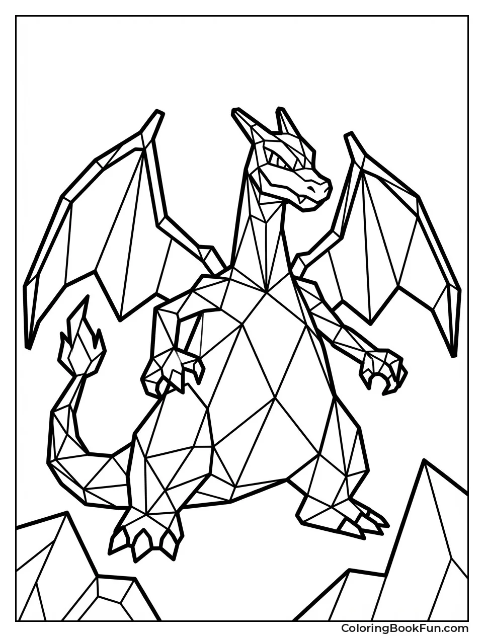 Geometric Charizard Shapes