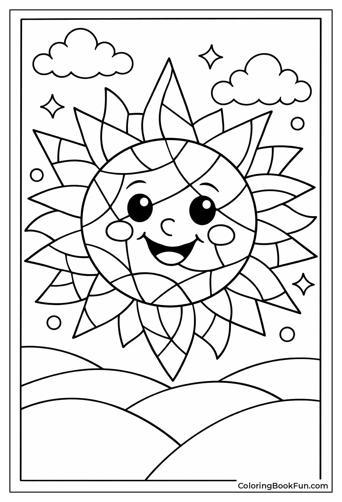 Geometric Interlocking Sun Rays