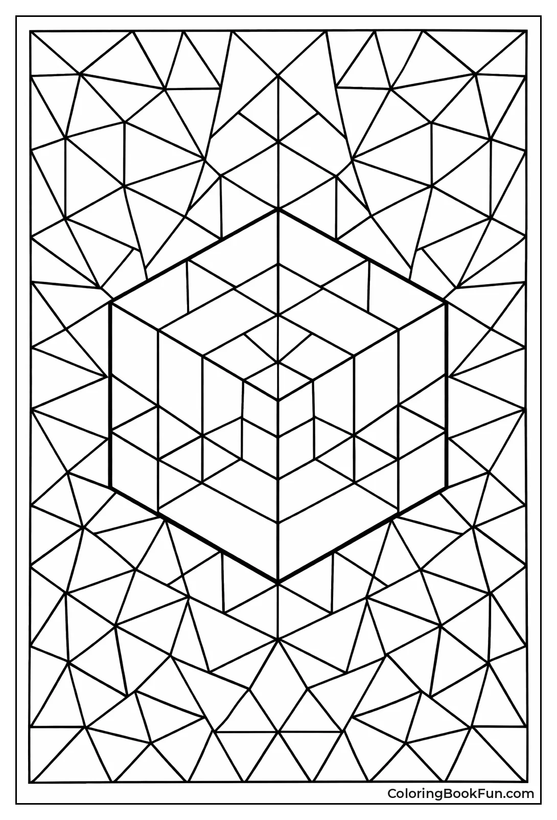 Triangles Hide 3D Hexagon Shape