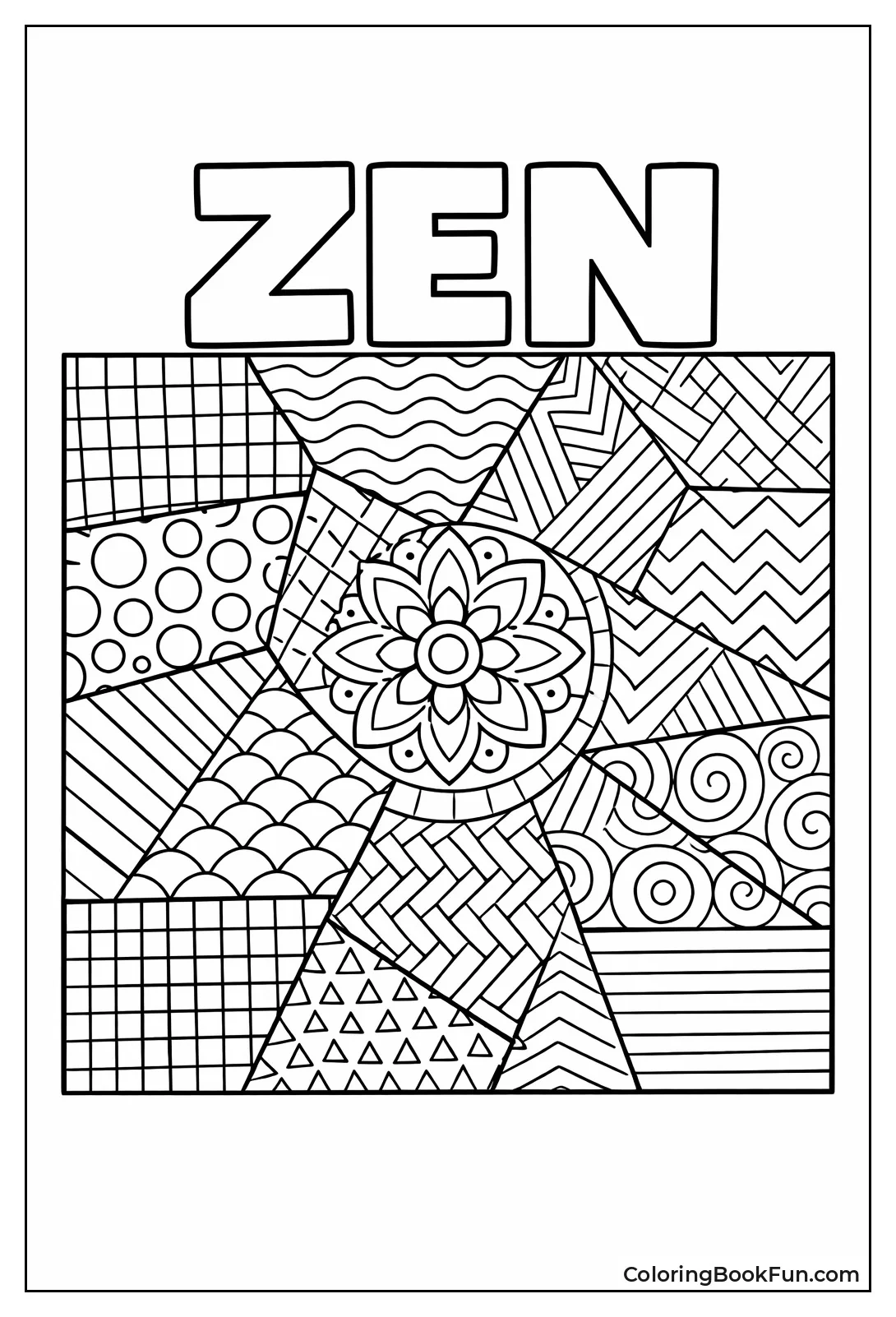 Tiles Doodle Repetitive Zentangle Lines