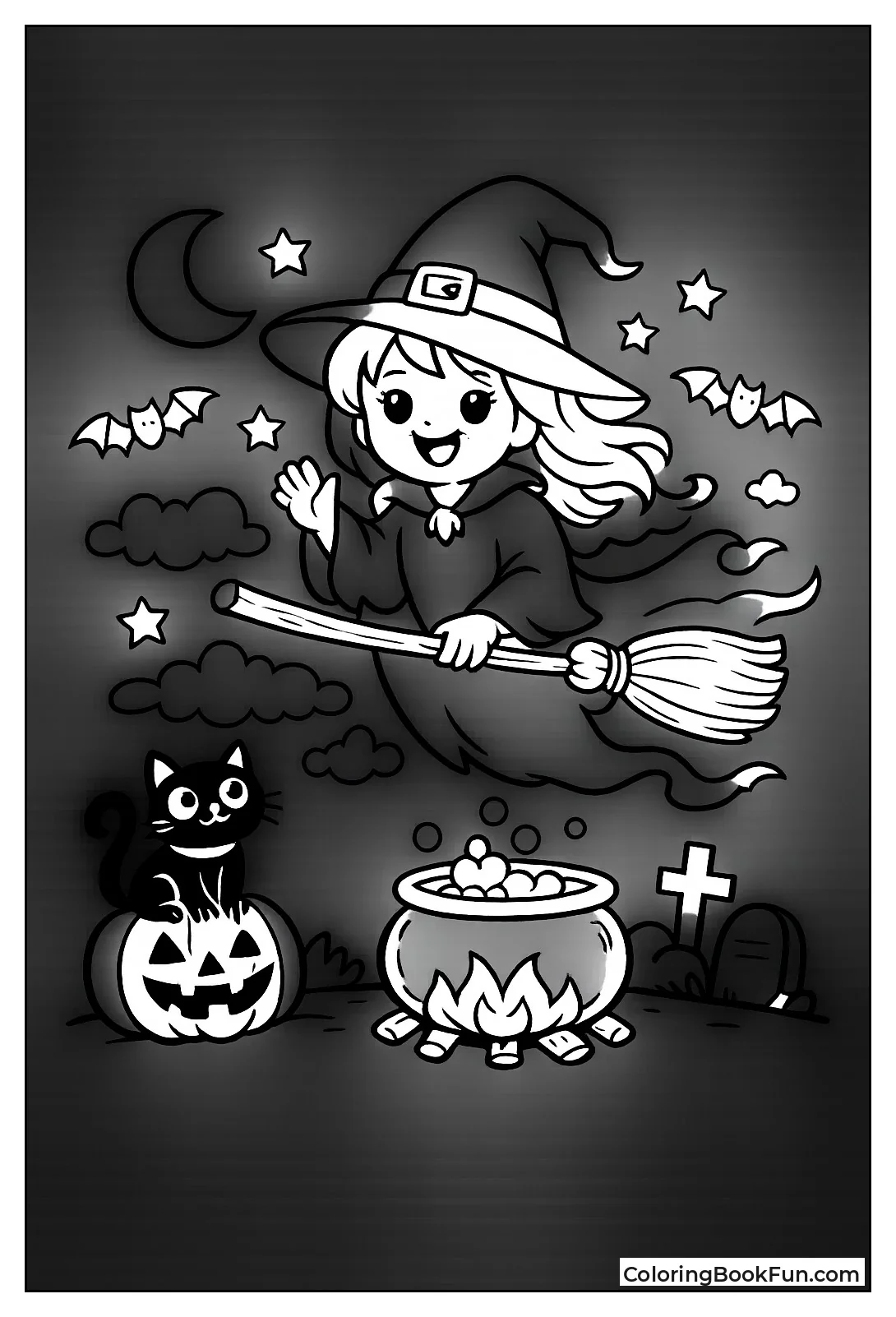 Floating Ghostly Witch