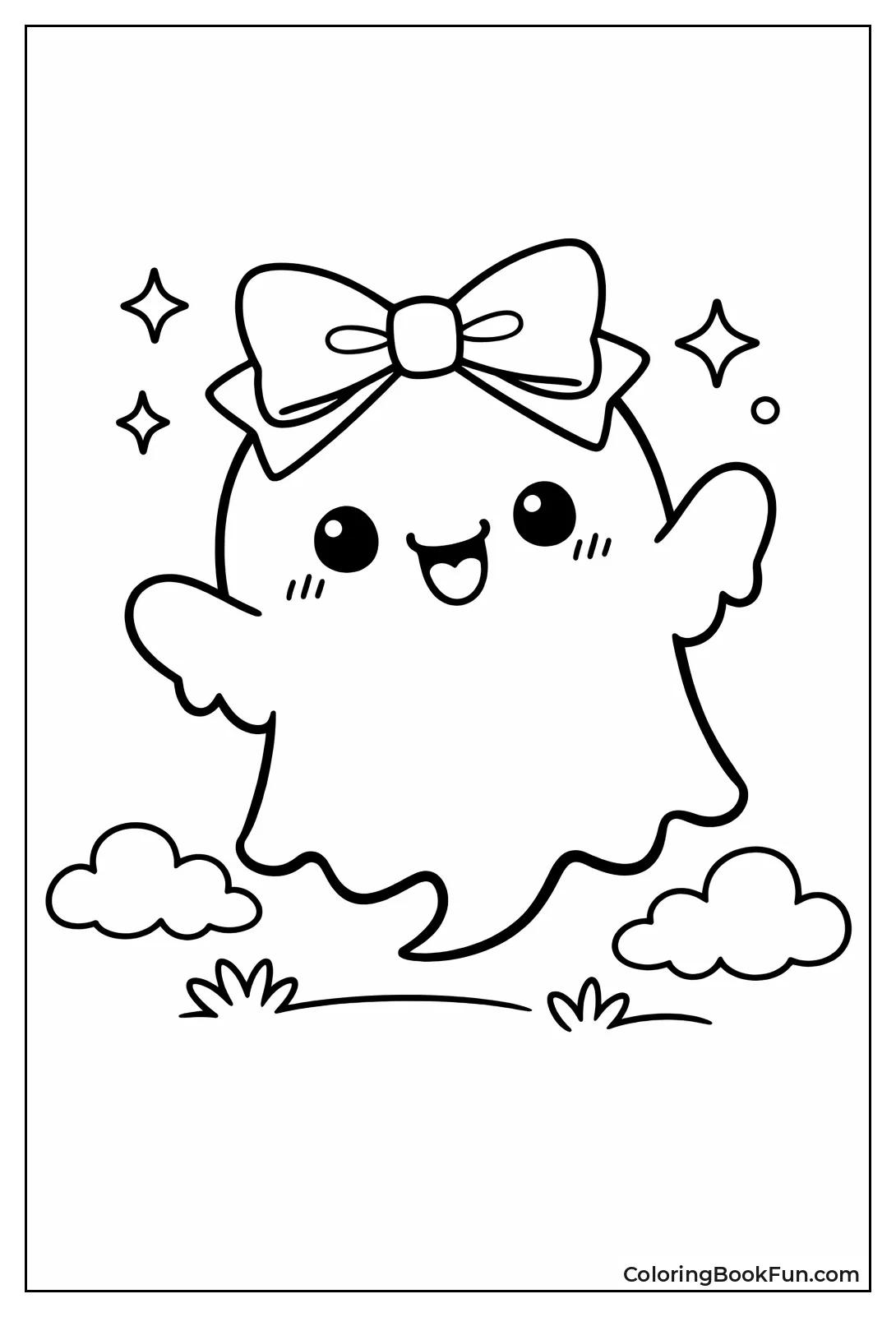 Ghost with Cute Bow