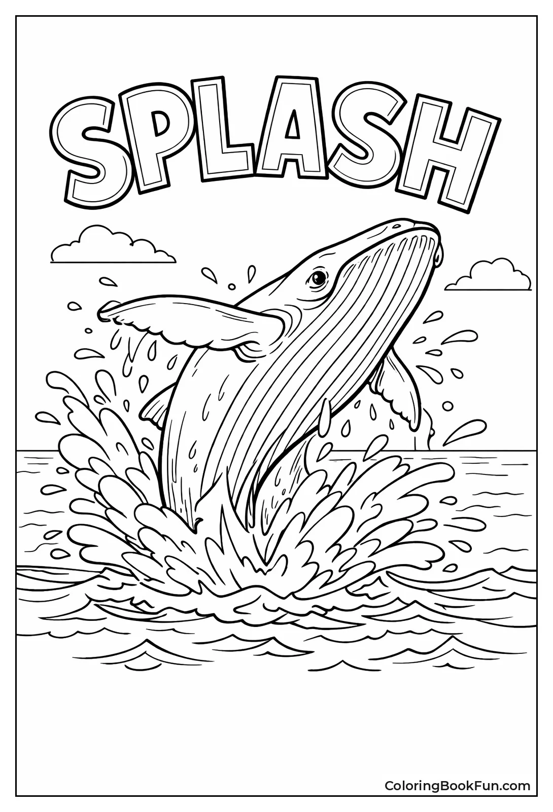 Giant Blue Whale Leaps