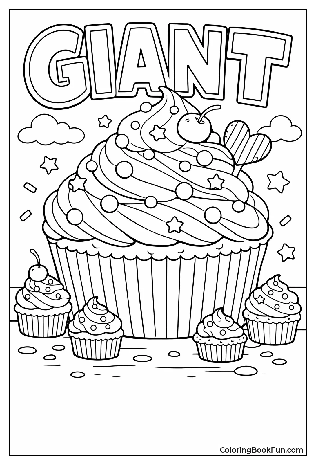 Giant Cupcake with Sprinkles