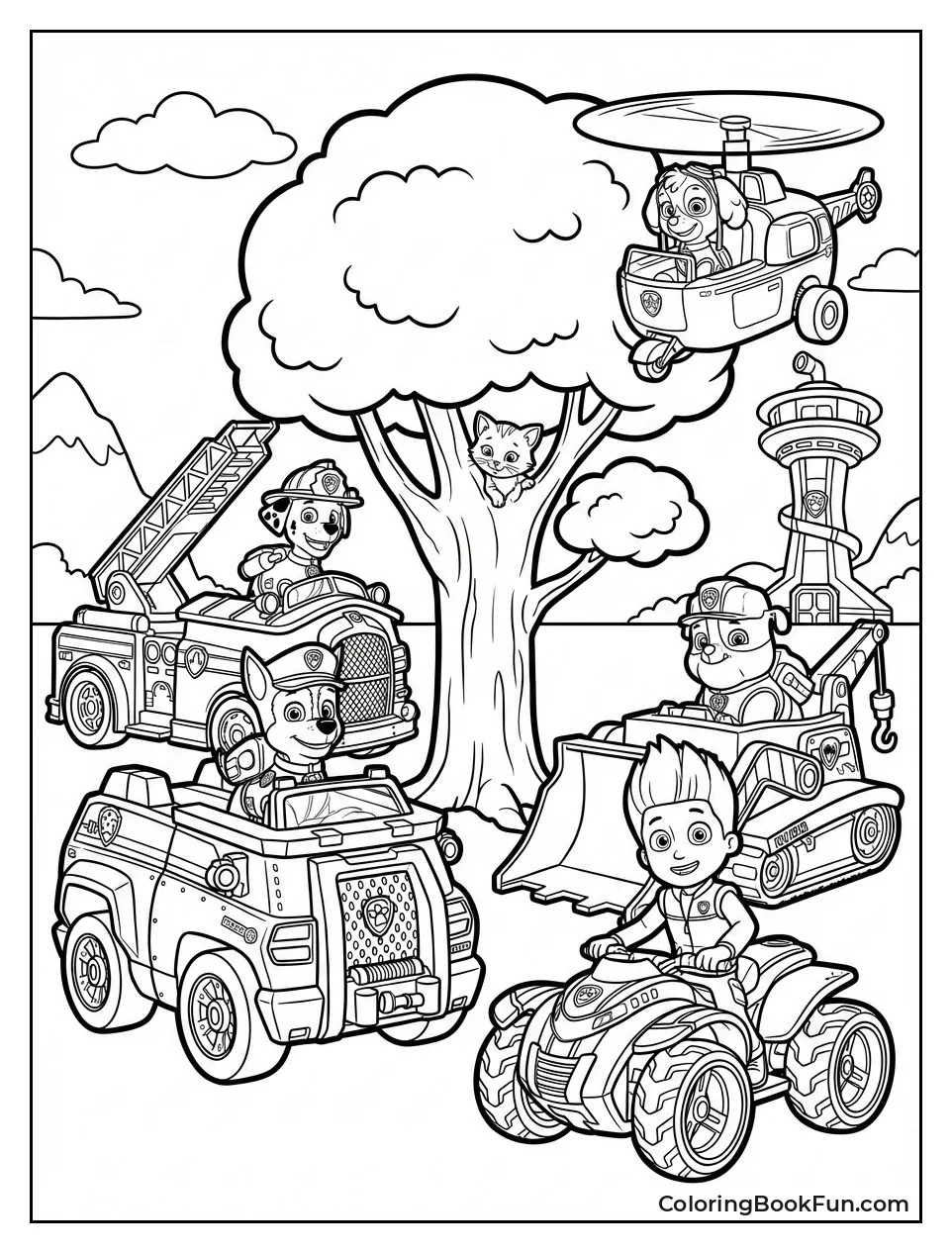 Giant Paw Patrol Rescue Scene