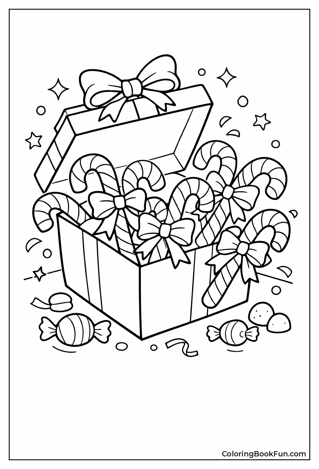 Open Box Spills Candy Canes