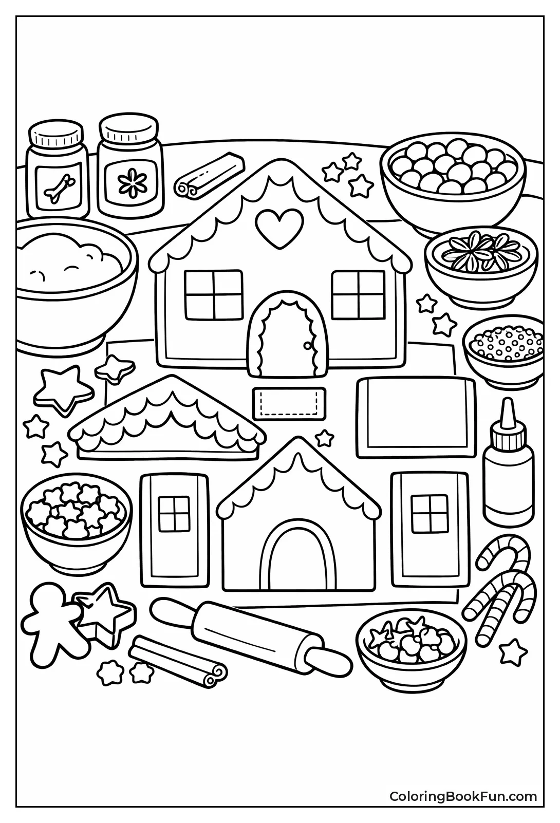 Gingerbread House with Baking Bowls