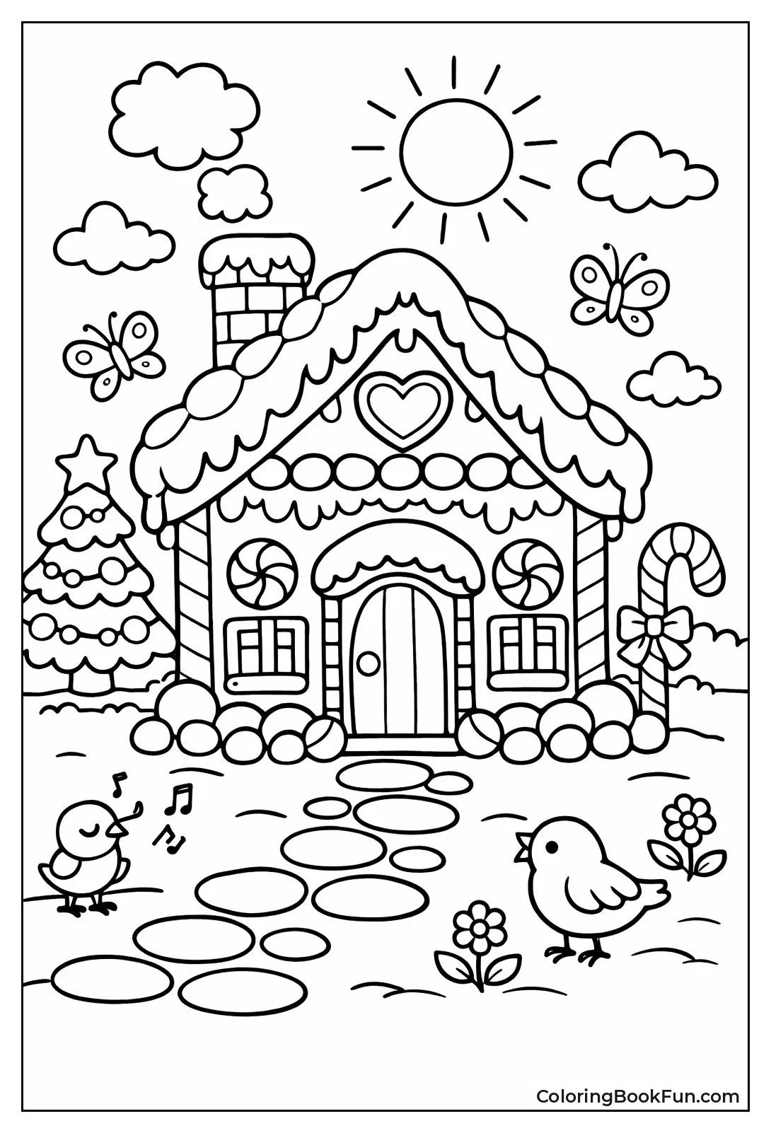 Sunny Yard Gingerbread Cottage