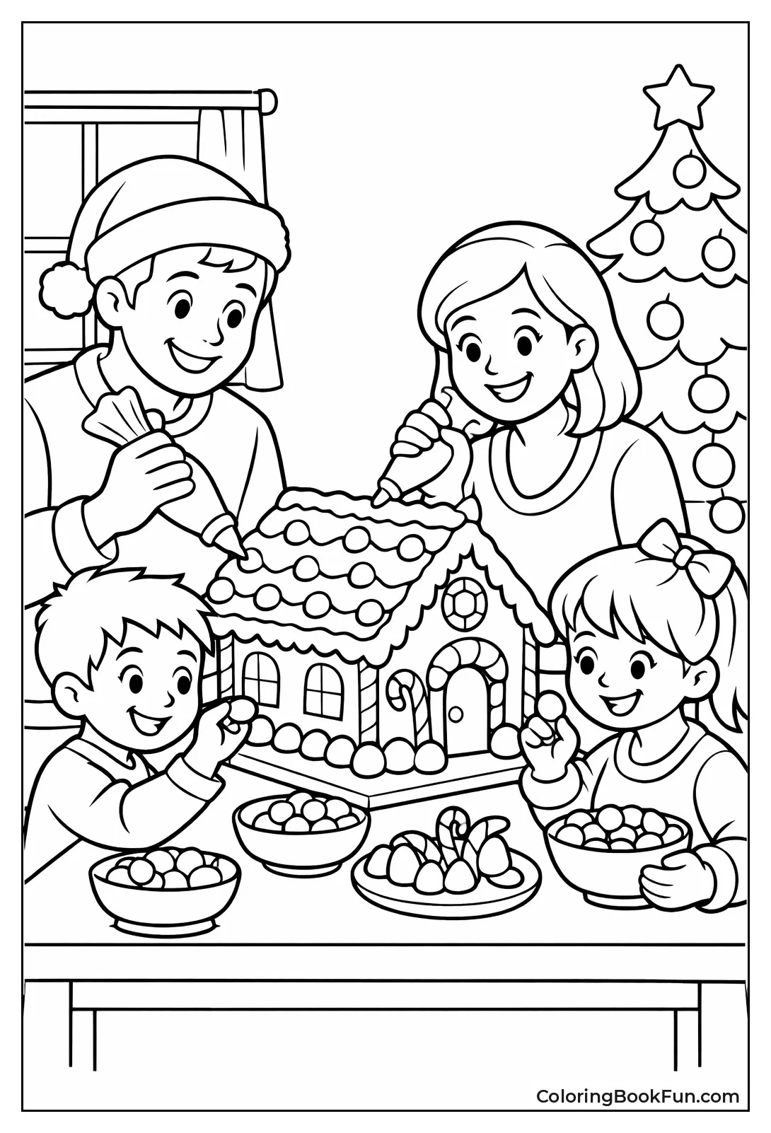 Family Pipes Icing on House