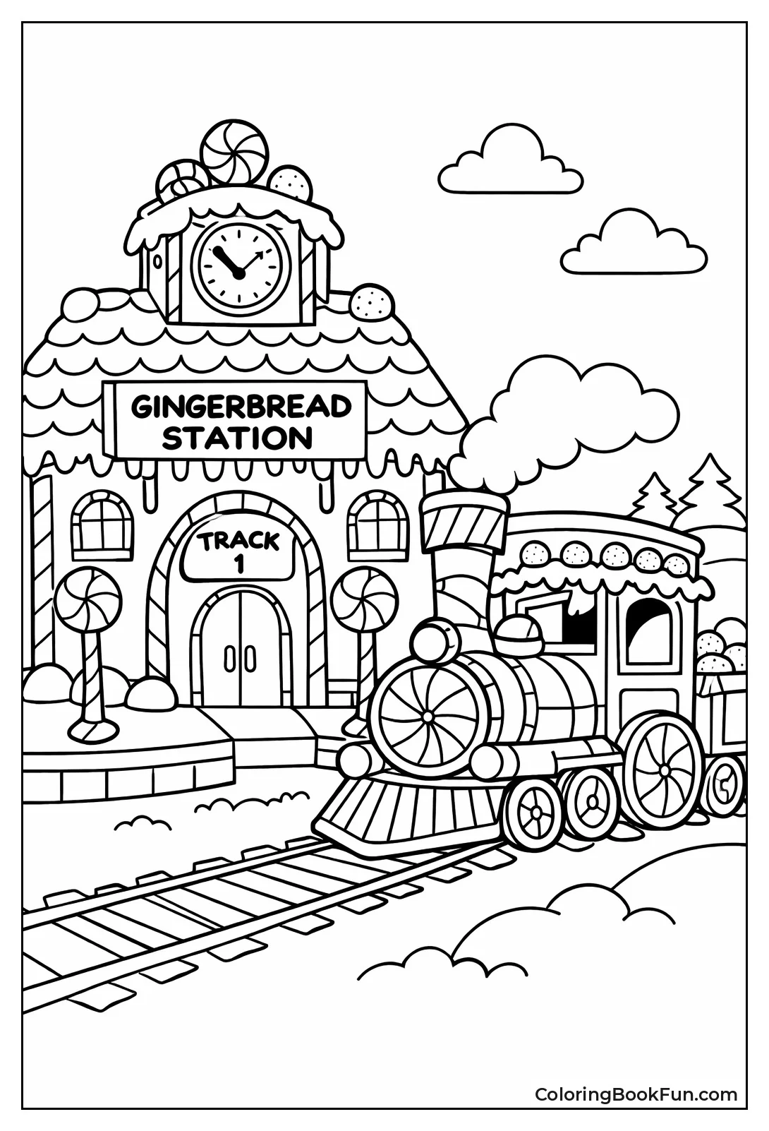 Train Pulls into Gingerbread Depot