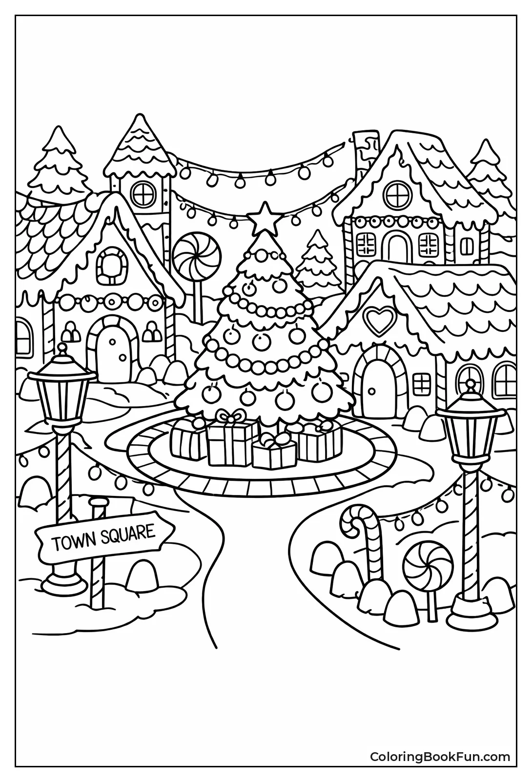 Village of Whimsical Gingerbread Houses