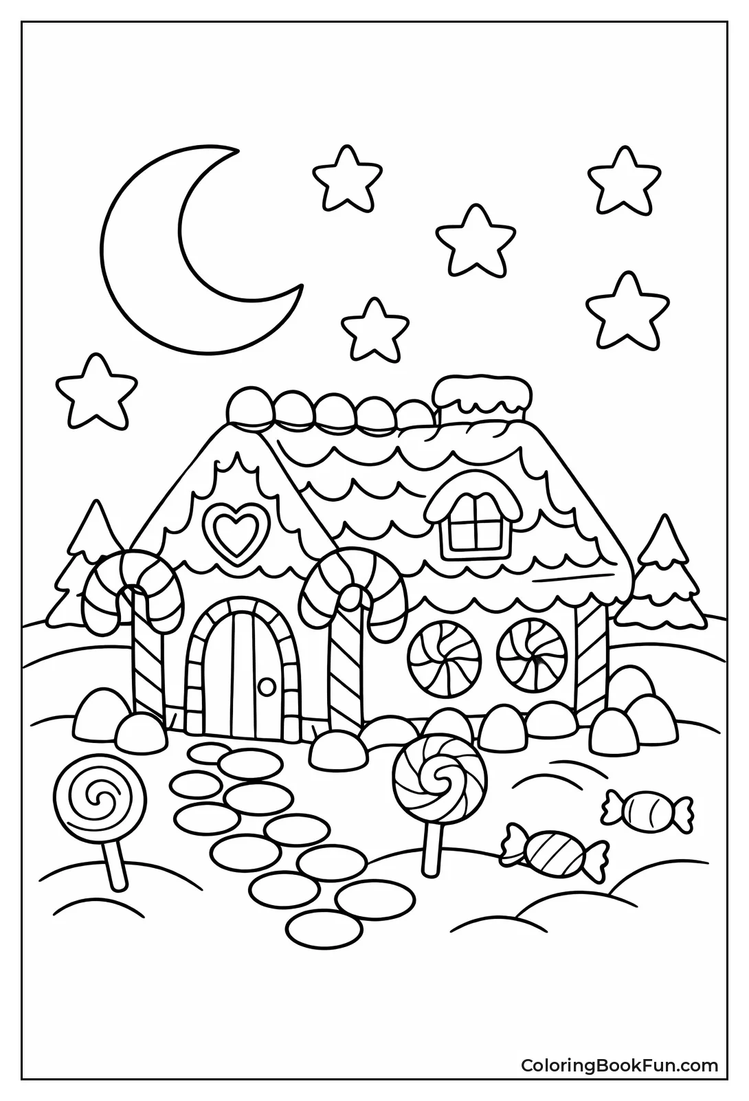 Moon Glows over Candy House