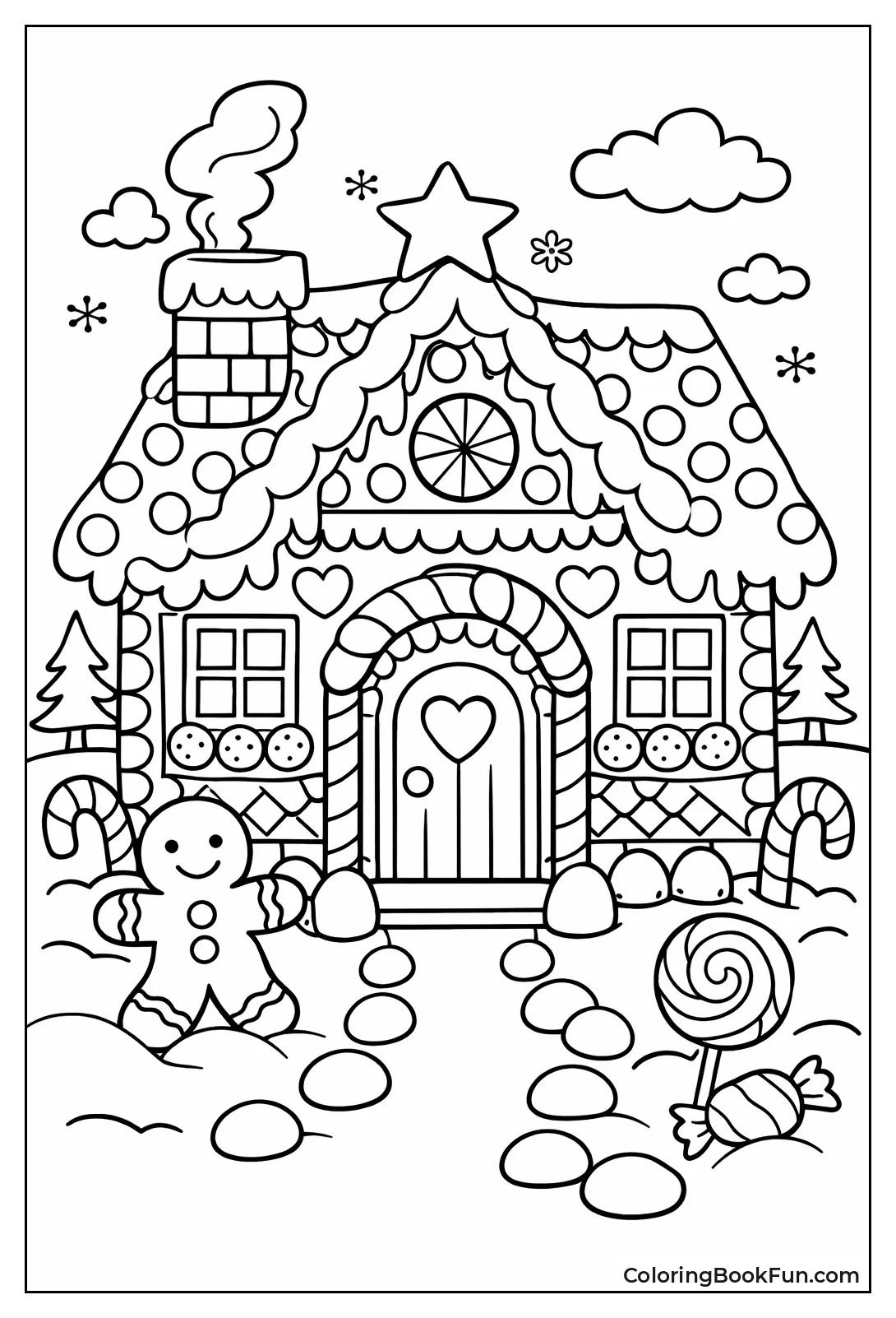 Polka Dots Cover Gingerbread Walls