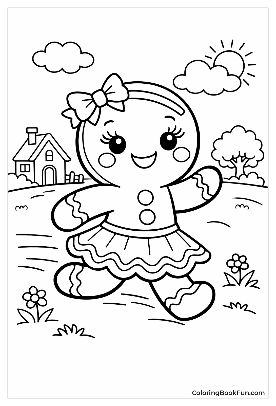 Gingerbread Girl with Icing Skirt