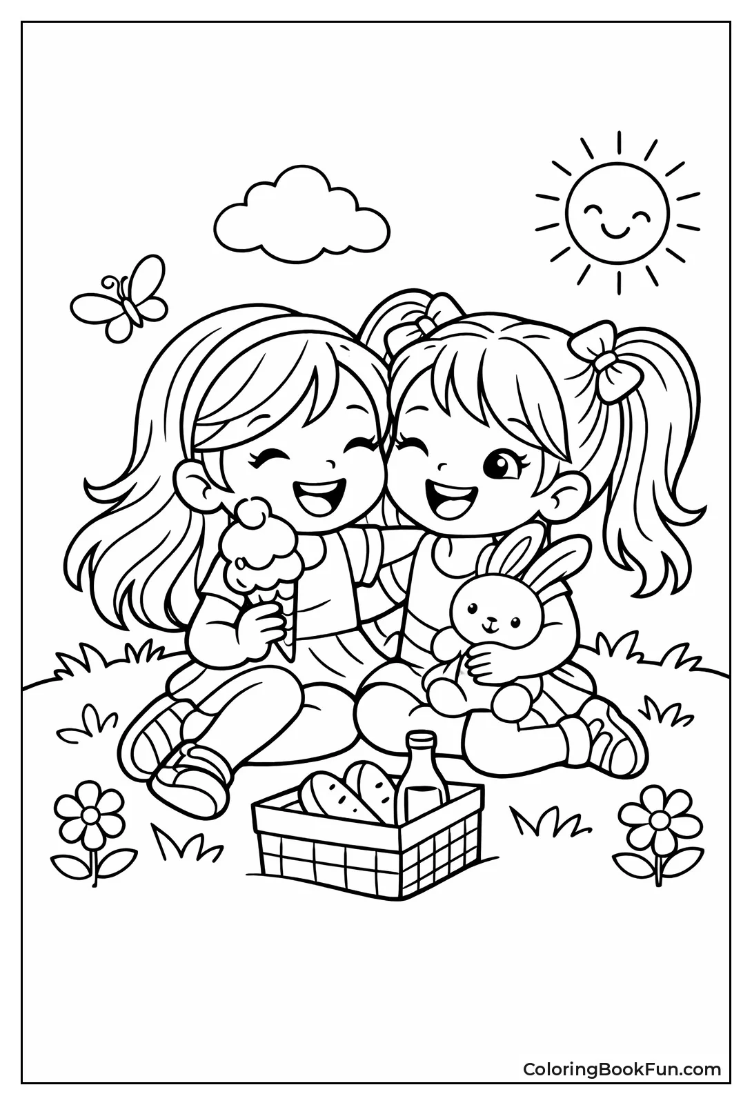 Beautiful Girls Sharing Joy